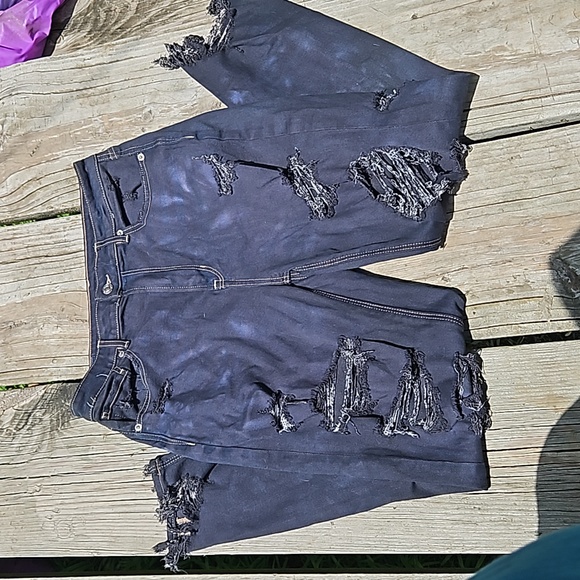 American Eagle Faded Black Stretch Mom Jeans - Picture 2 of 8